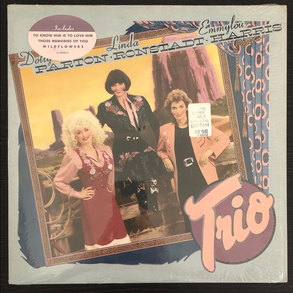 Dolly Parton Linda Ronstadt Emmylou Harris Trio Vinyl Lp Record Album ‘87
